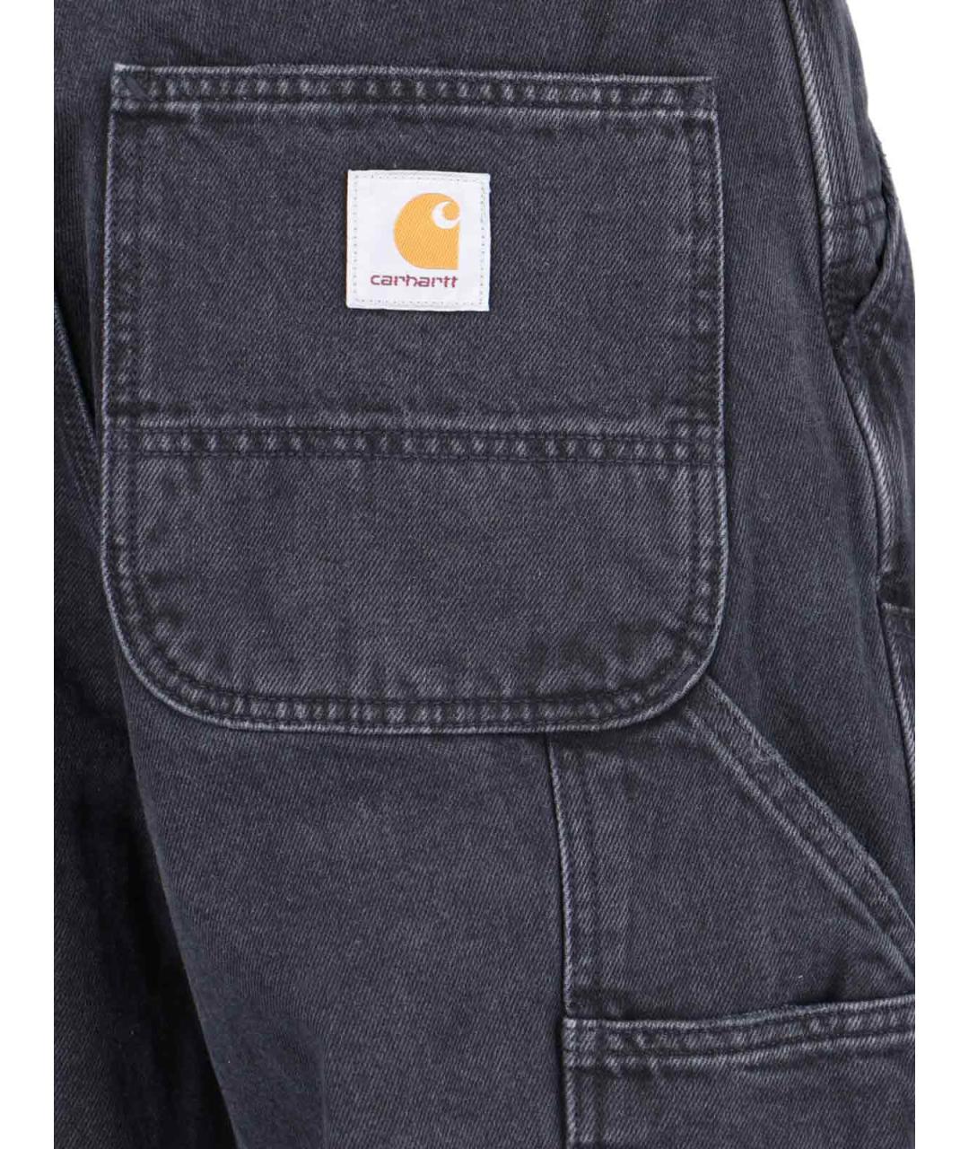 CARHARTT WIP Черные хлопковые прямые джинсы, фото 4