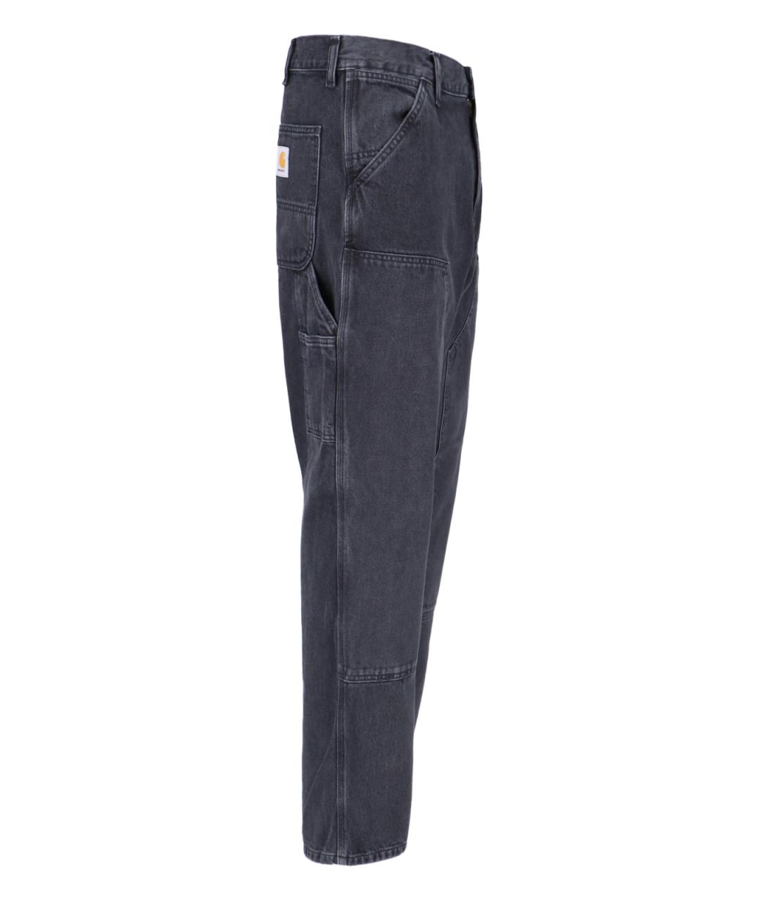 CARHARTT WIP Черные хлопковые прямые джинсы, фото 3