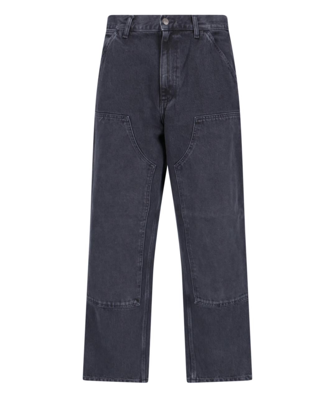 CARHARTT WIP Черные хлопковые прямые джинсы, фото 1