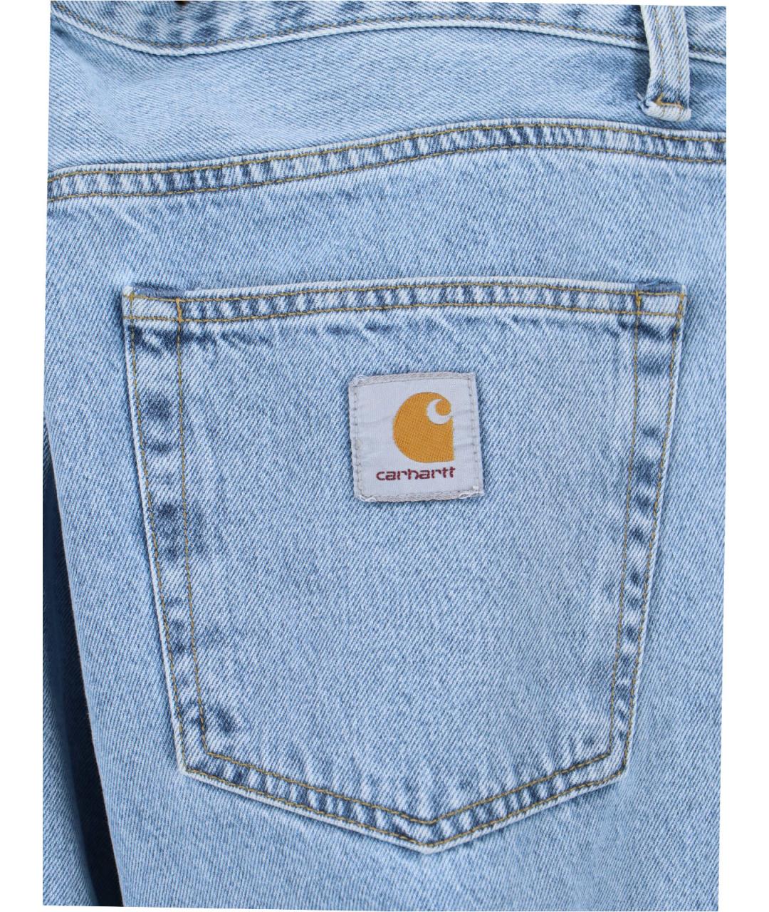 CARHARTT WIP Синие хлопковые прямые джинсы, фото 5