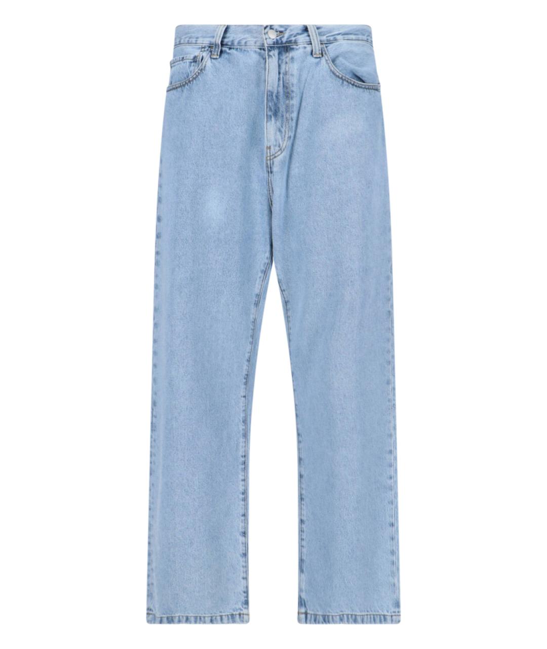 CARHARTT WIP Синие хлопковые прямые джинсы, фото 1