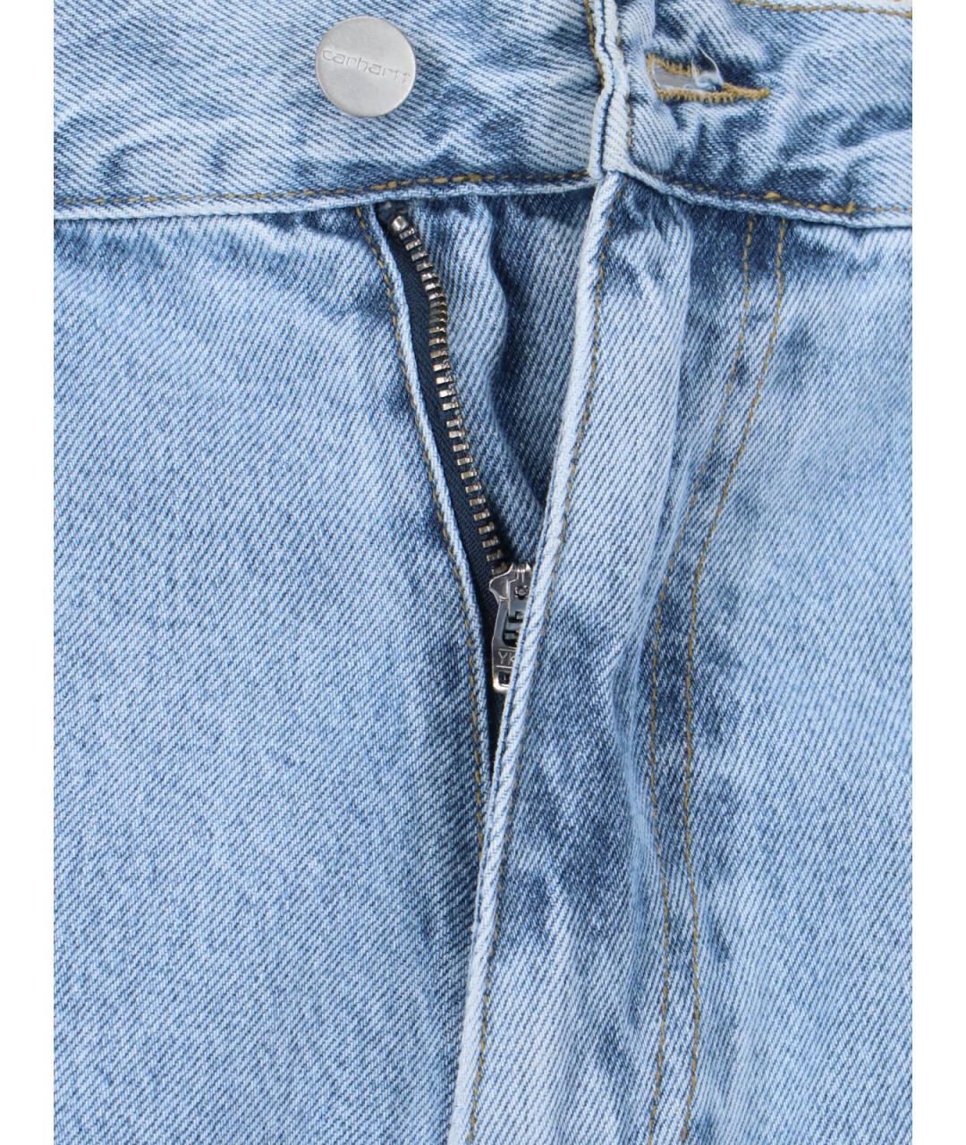 CARHARTT WIP Синие хлопковые прямые джинсы, фото 4