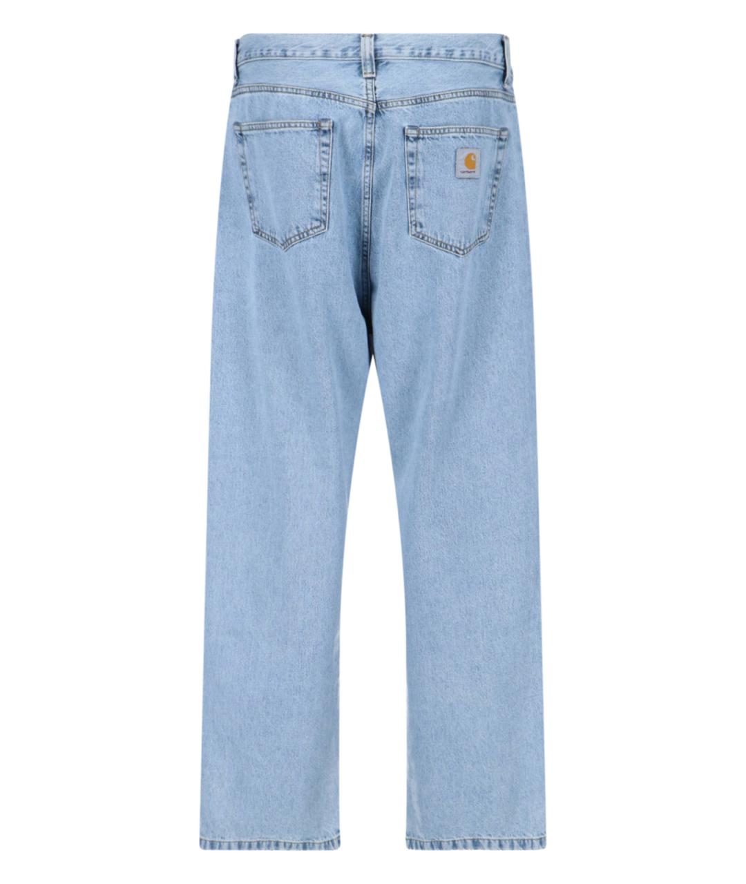 CARHARTT WIP Синие хлопковые прямые джинсы, фото 2