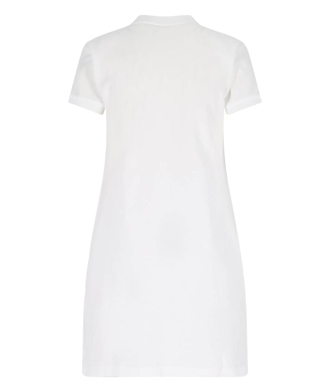 POLO RALPH LAUREN Белое хлопковое повседневное платье, фото 2