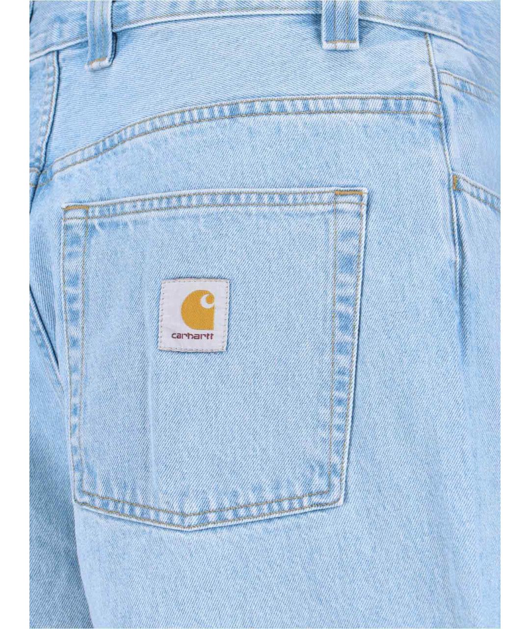 CARHARTT WIP Синие хлопковые прямые джинсы, фото 4