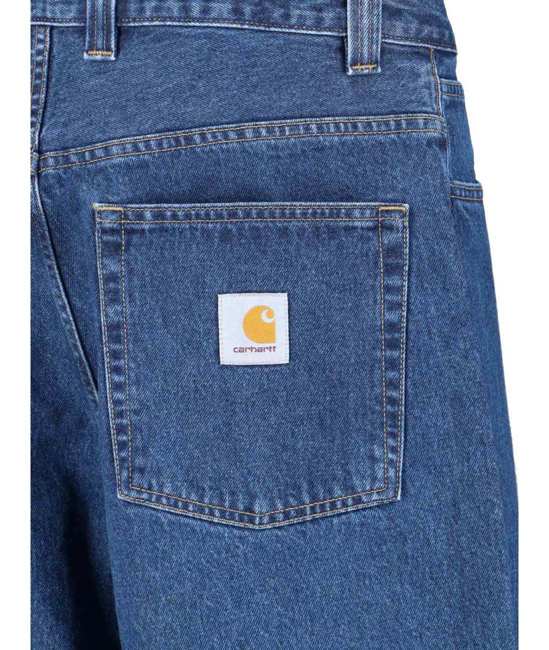 CARHARTT WIP Синие хлопковые прямые джинсы, фото 4