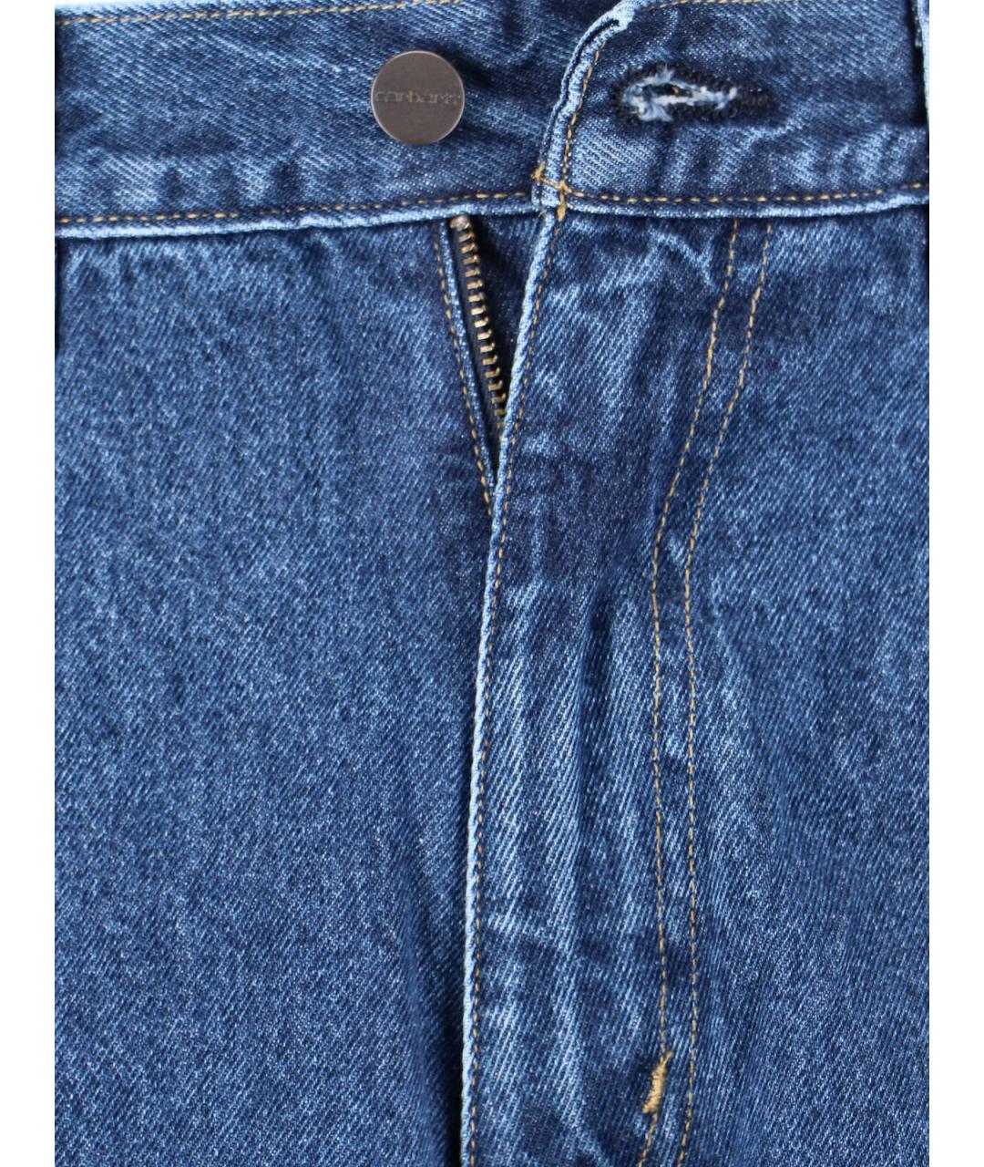 CARHARTT WIP Синие хлопковые прямые джинсы, фото 5
