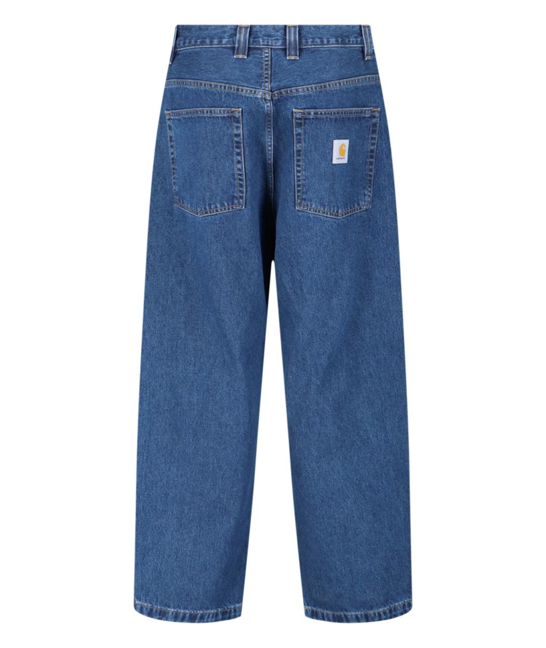 CARHARTT WIP Синие хлопковые прямые джинсы, фото 2