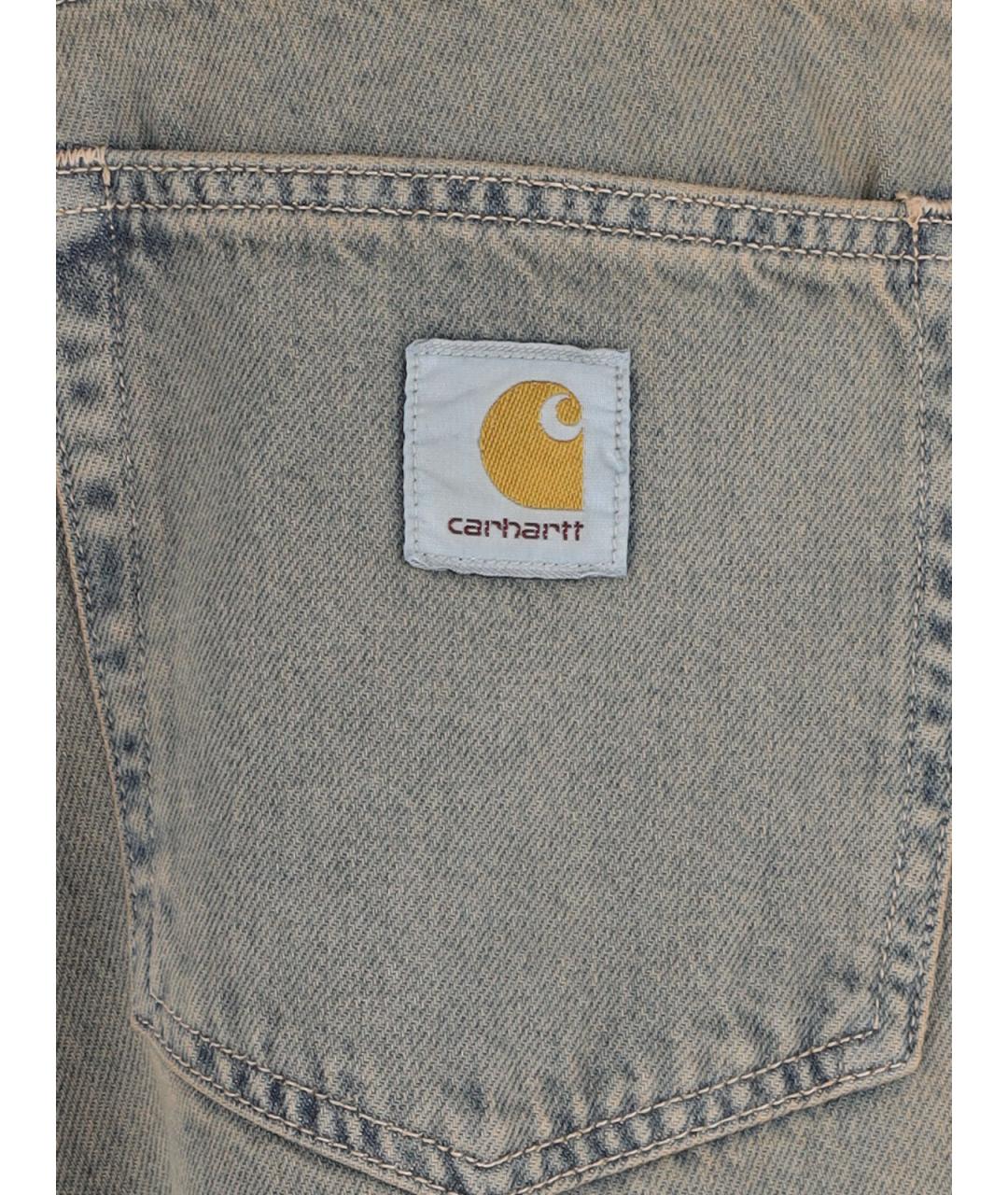 CARHARTT WIP Синие хлопковые прямые джинсы, фото 4