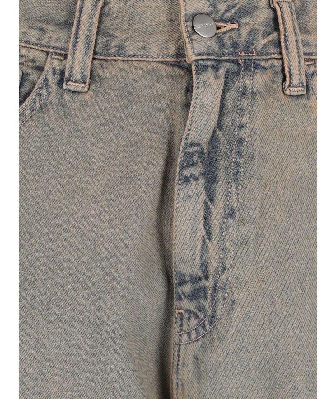 CARHARTT WIP Синие хлопковые прямые джинсы, фото 5