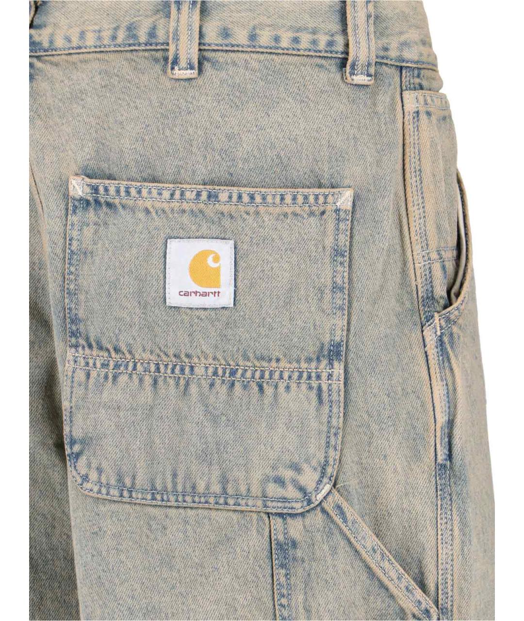 CARHARTT WIP Синие хлопковые прямые джинсы, фото 4