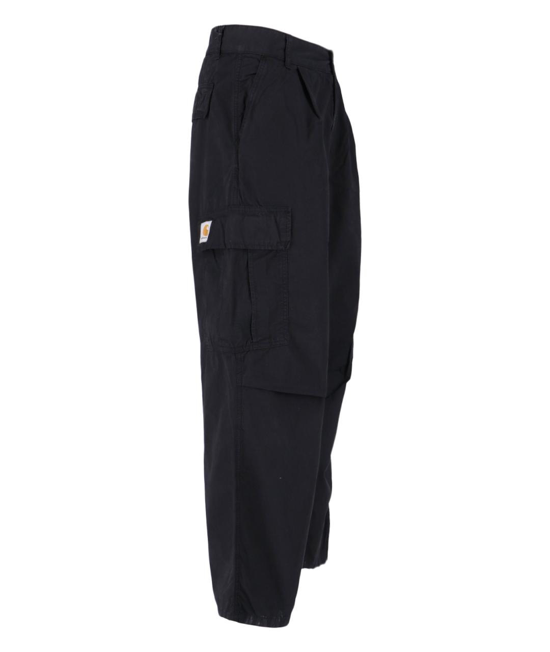 CARHARTT WIP Черные хлопковые повседневные брюки, фото 3