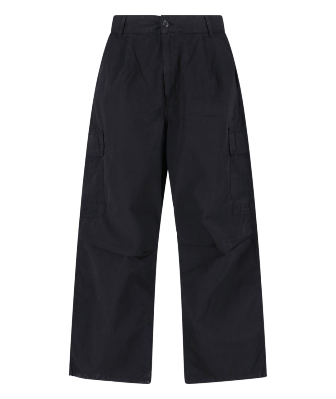 CARHARTT WIP Черные хлопковые повседневные брюки, фото 1