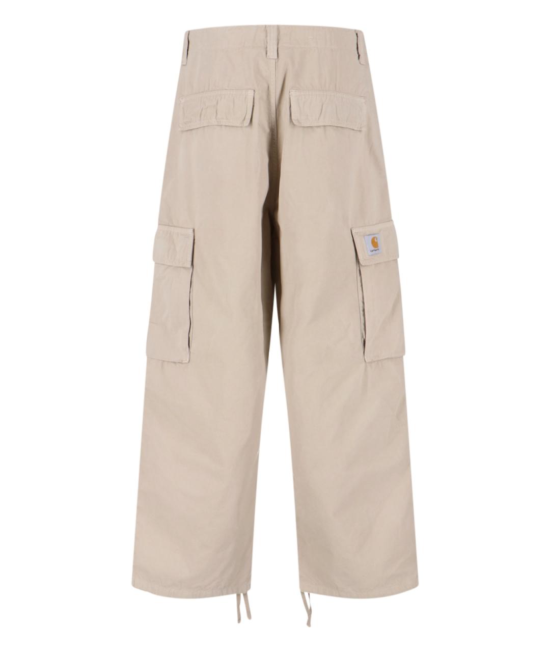 CARHARTT WIP Бежевые хлопковые повседневные брюки, фото 2