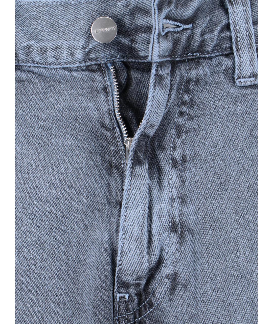 CARHARTT WIP Серые хлопковые прямые джинсы, фото 5