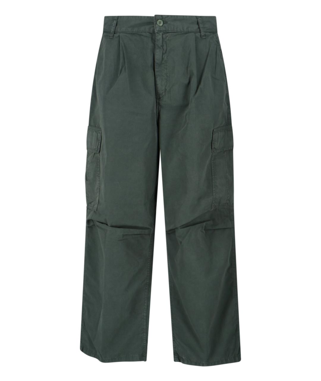 CARHARTT WIP Зеленые хлопковые повседневные брюки, фото 1