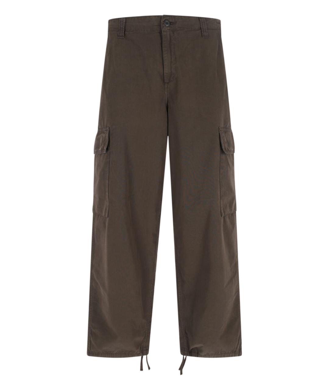 CARHARTT WIP Коричневые хлопковые повседневные брюки, фото 1