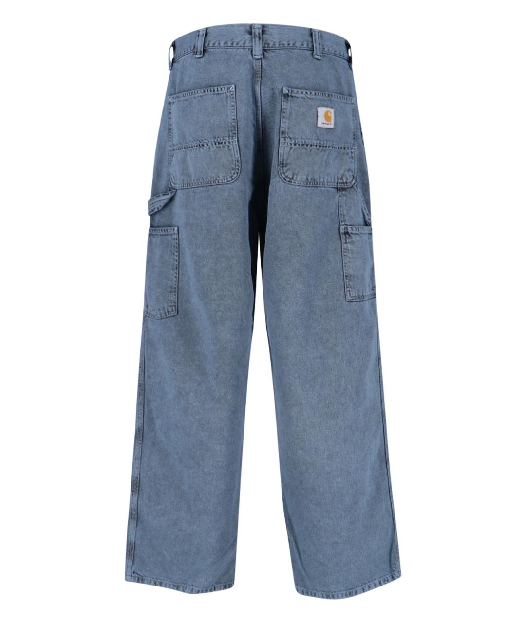 CARHARTT WIP Синие хлопковые прямые джинсы, фото 2