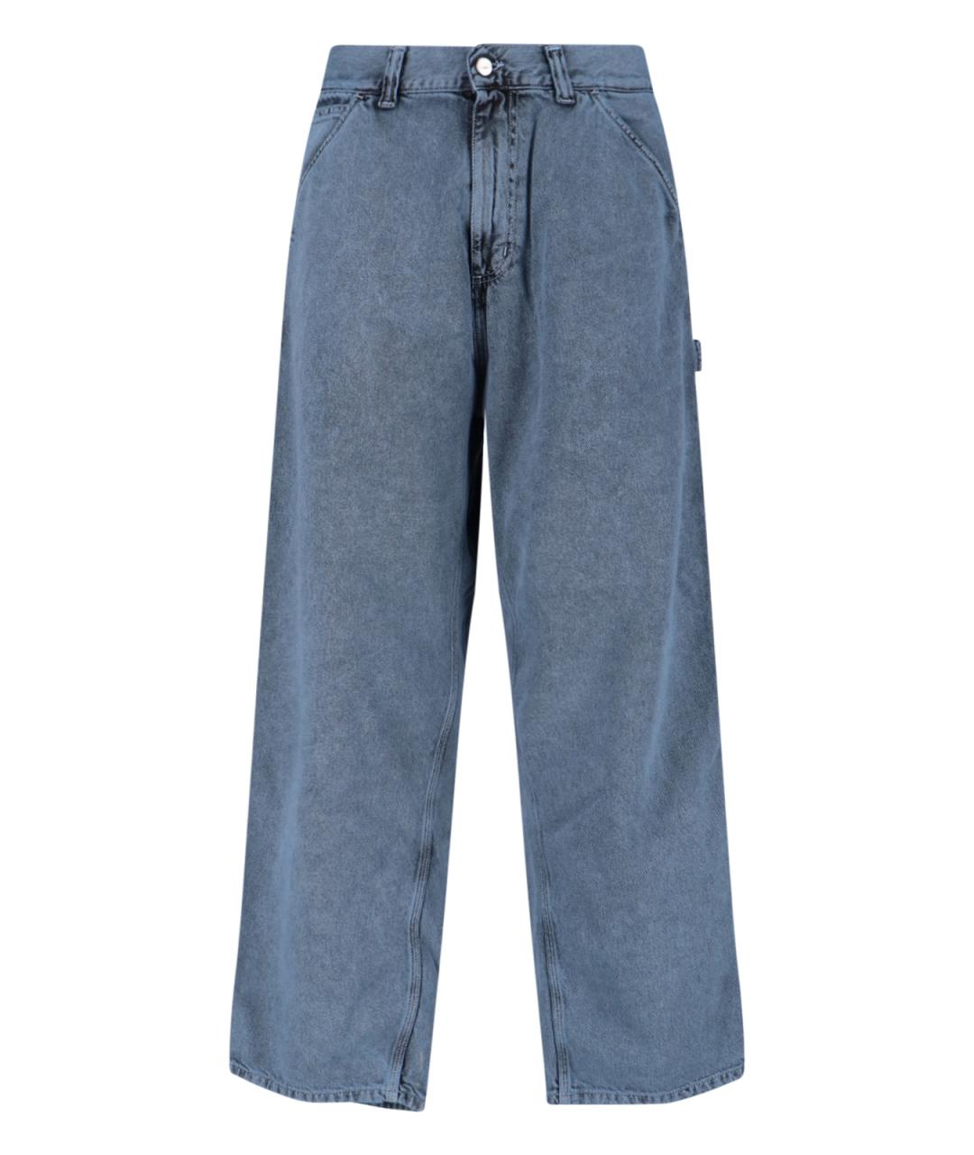 CARHARTT WIP Синие хлопковые прямые джинсы, фото 1