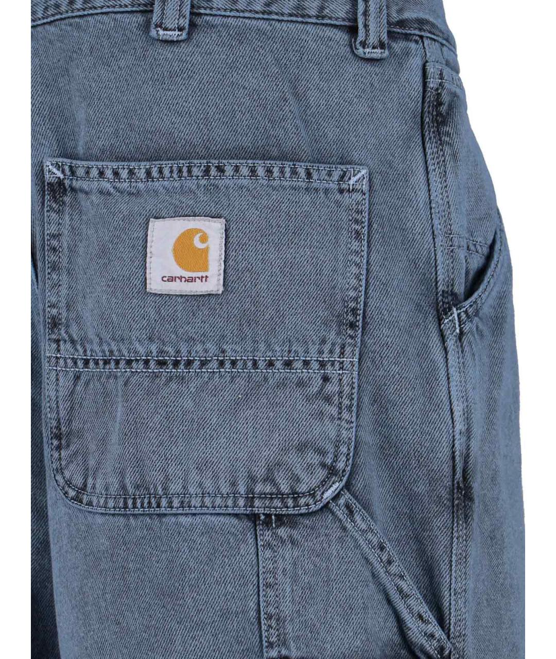 CARHARTT WIP Синие хлопковые прямые джинсы, фото 4