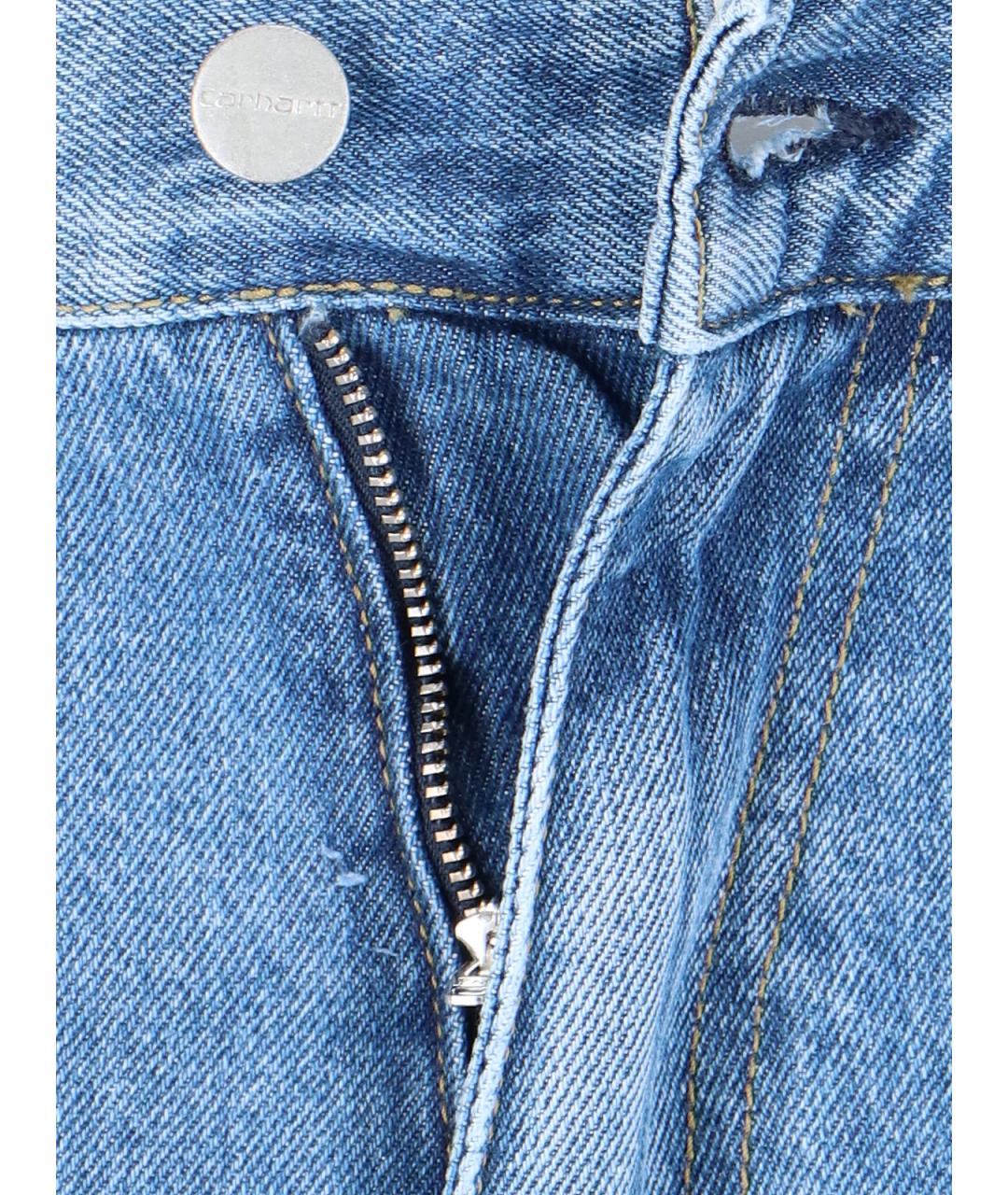 CARHARTT WIP Синие хлопковые прямые джинсы, фото 4