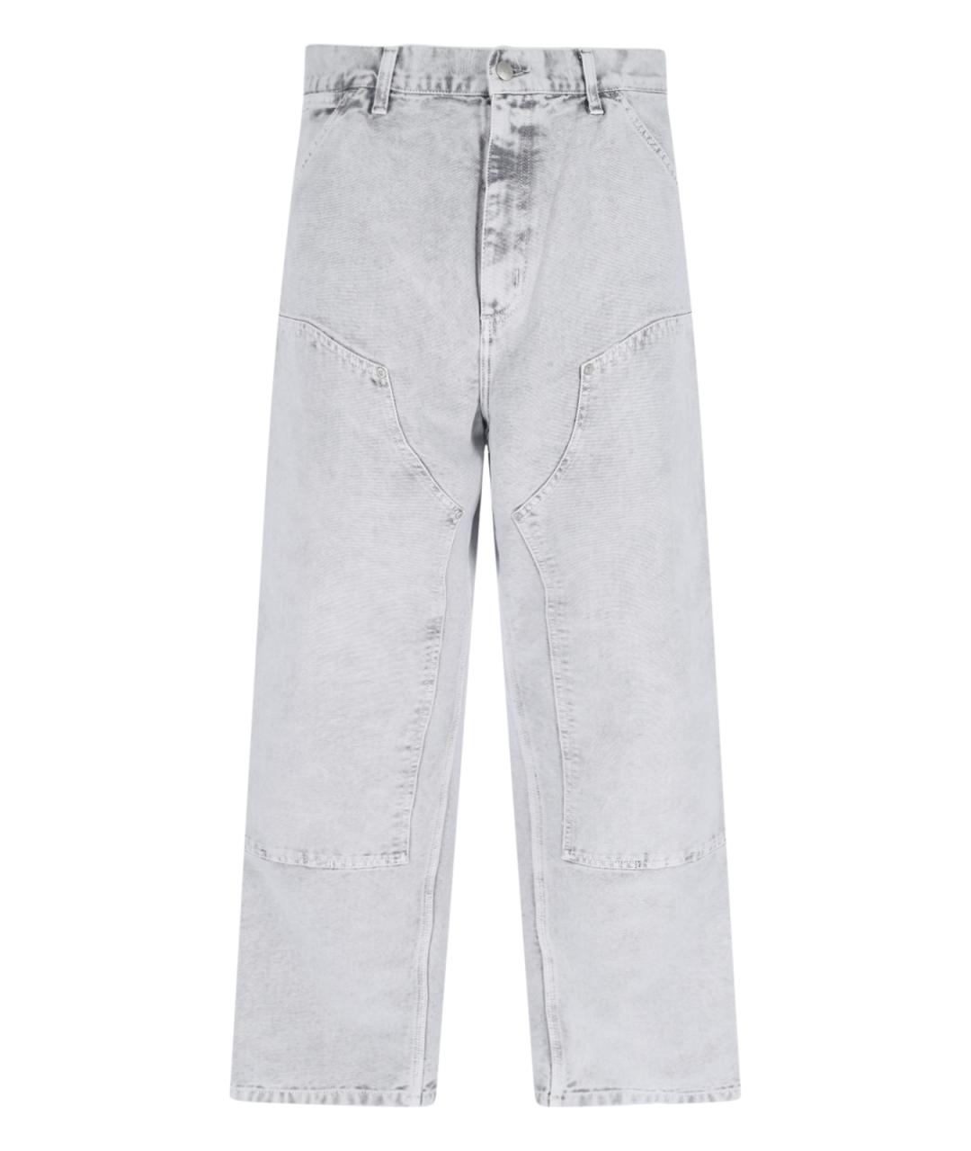 CARHARTT WIP Серые хлопковые повседневные брюки, фото 1
