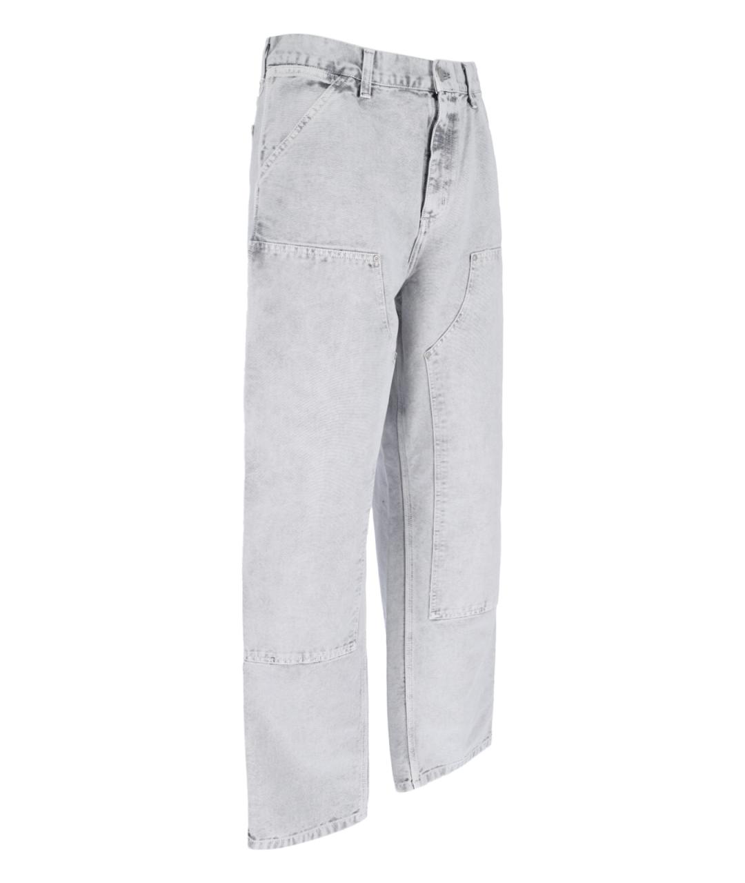 CARHARTT WIP Серые хлопковые повседневные брюки, фото 3