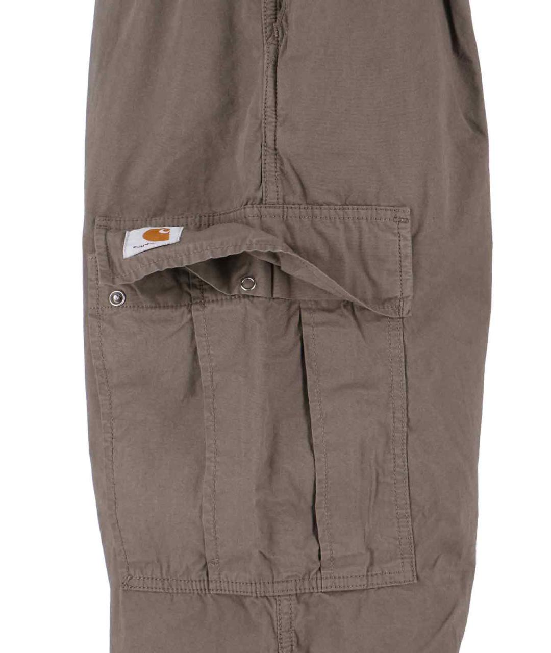 CARHARTT WIP Коричневые хлопковые повседневные брюки, фото 4