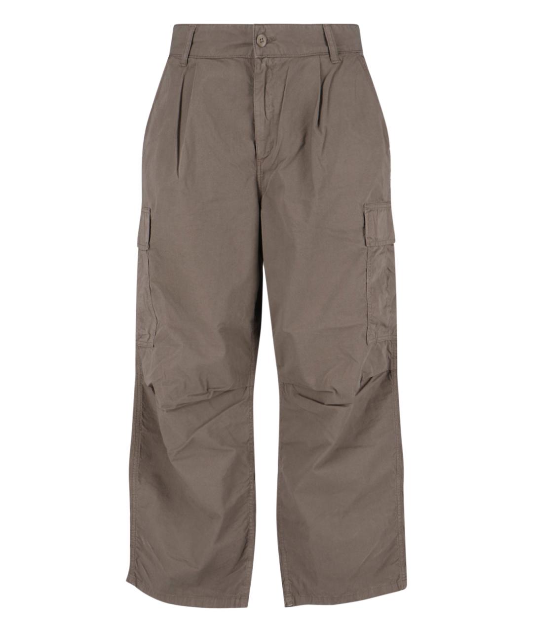 CARHARTT WIP Коричневые хлопковые повседневные брюки, фото 1