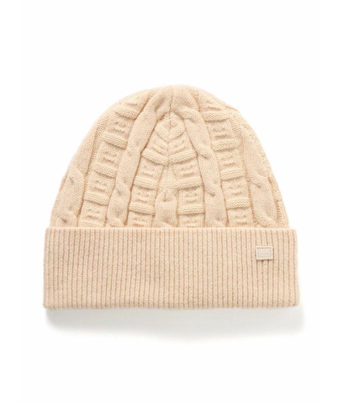 ACNE STUDIOS Бежевая шерстяная шапка, фото 1