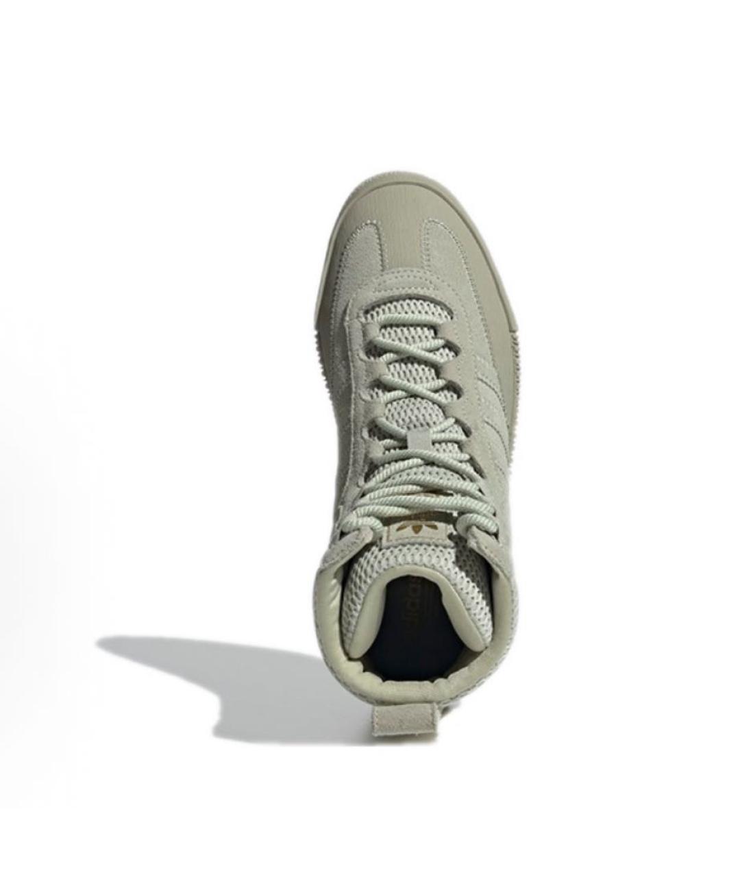 ADIDAS Зеленые замшевые высокие кроссовки / кеды, фото 2