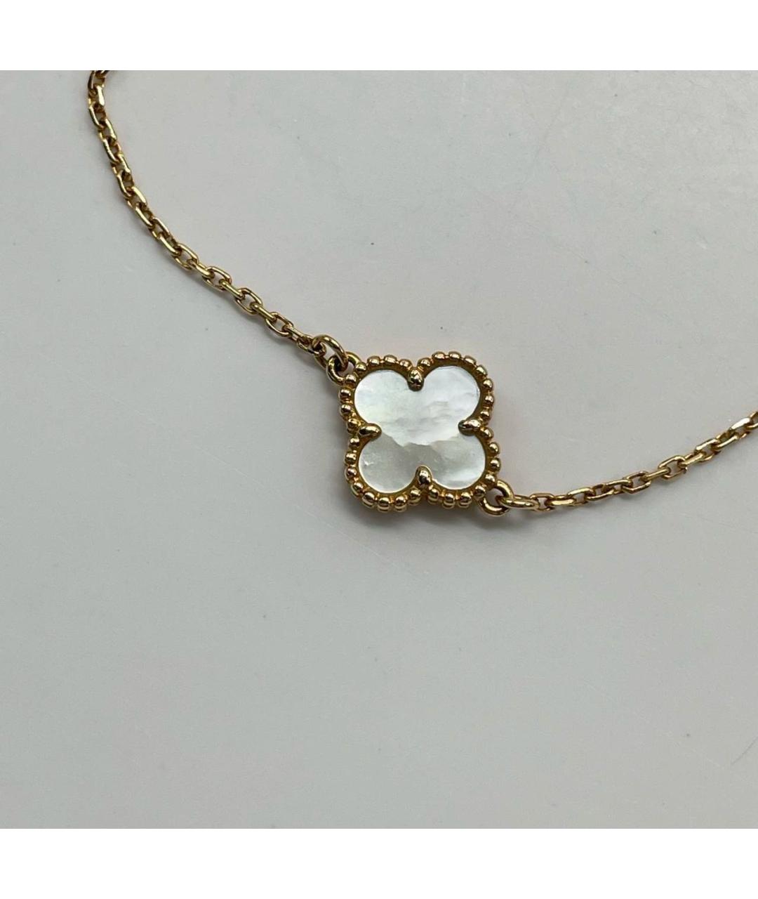 VAN CLEEF & ARPELS Белый браслет из желтого золота, фото 8