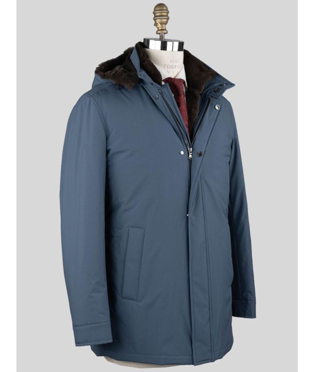 BARBA Синяя полиэстеровая парка, фото 4