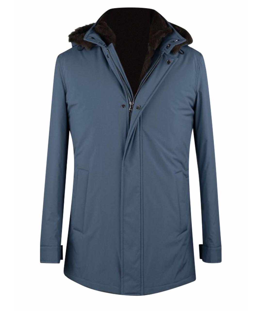 BARBA Синяя полиэстеровая парка, фото 1