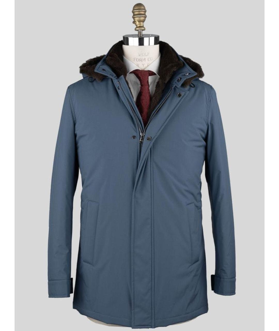 BARBA Синяя полиэстеровая парка, фото 5