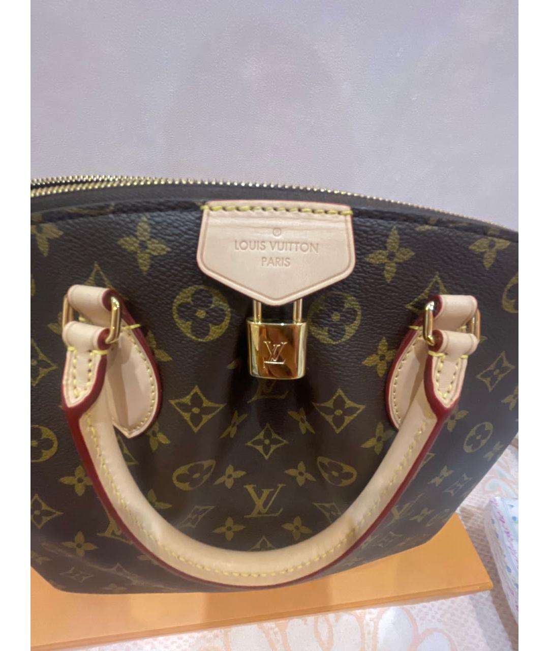 LOUIS VUITTON Коричневая сумка с короткими ручками, фото 5