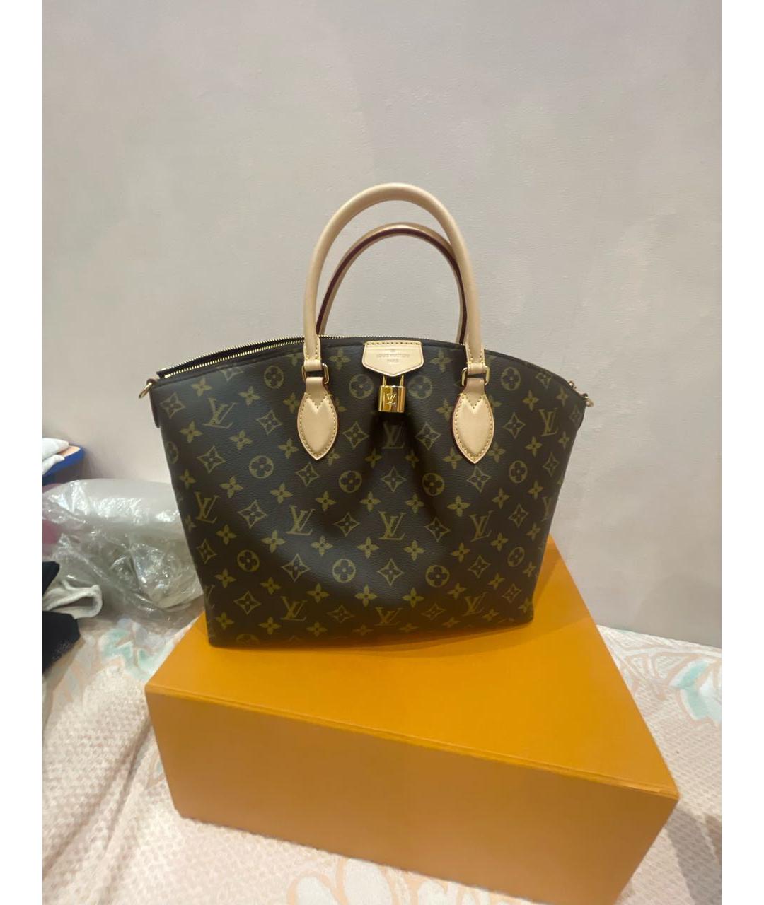 LOUIS VUITTON Коричневая сумка с короткими ручками, фото 7