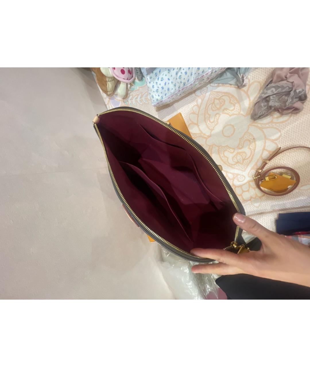 LOUIS VUITTON Коричневая сумка с короткими ручками, фото 4