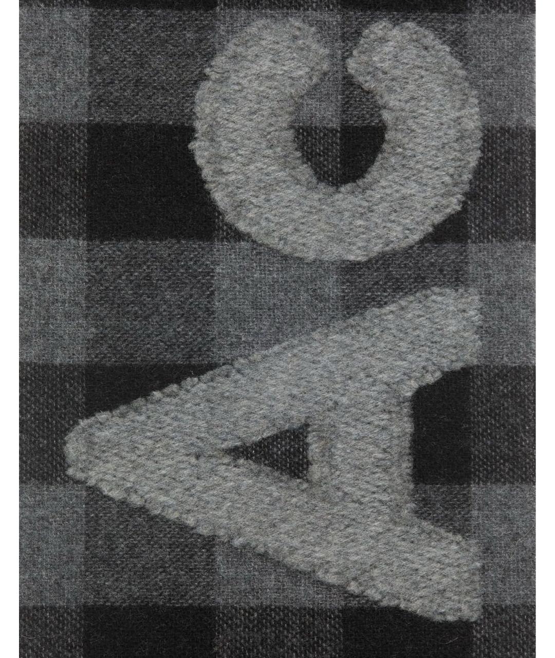 ACNE STUDIOS Серый шерстяной шарф, фото 4