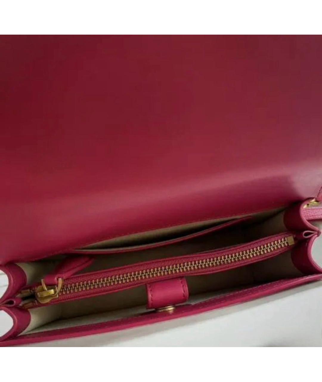 PINKO Розовая сумка через плечо из лакированной кожи, фото 4