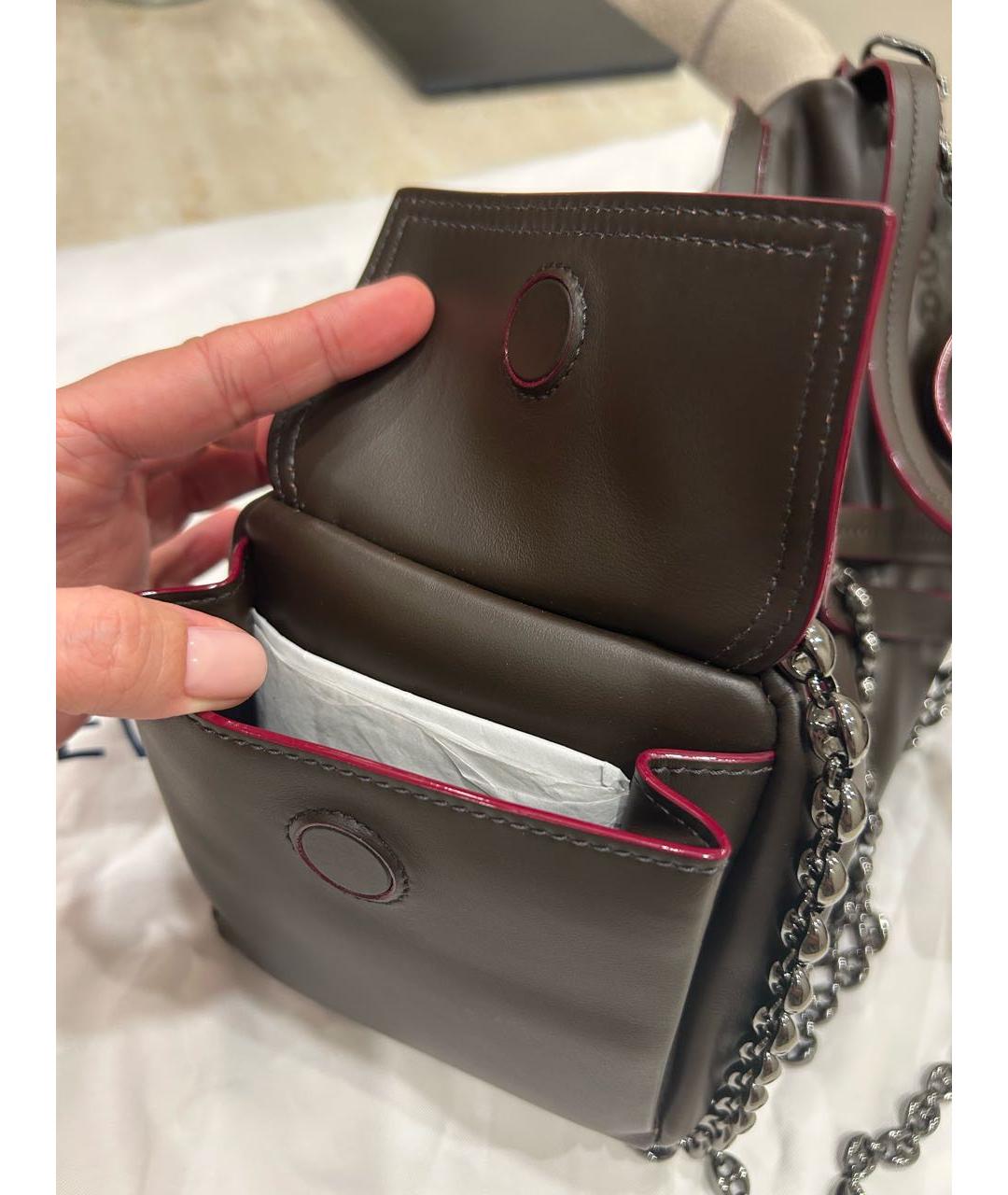 SUNNEI Коричневая кожаная сумка тоут, фото 5