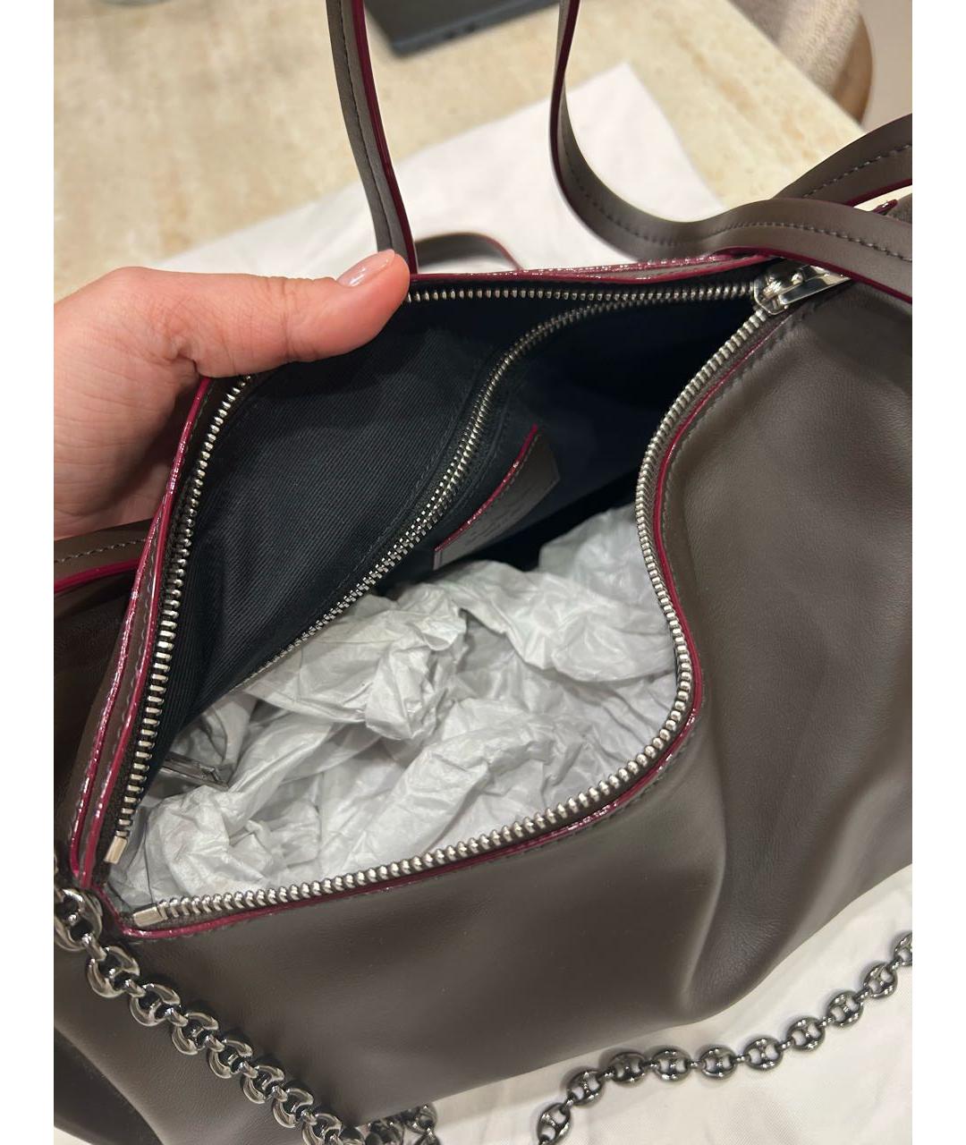 SUNNEI Коричневая кожаная сумка тоут, фото 4