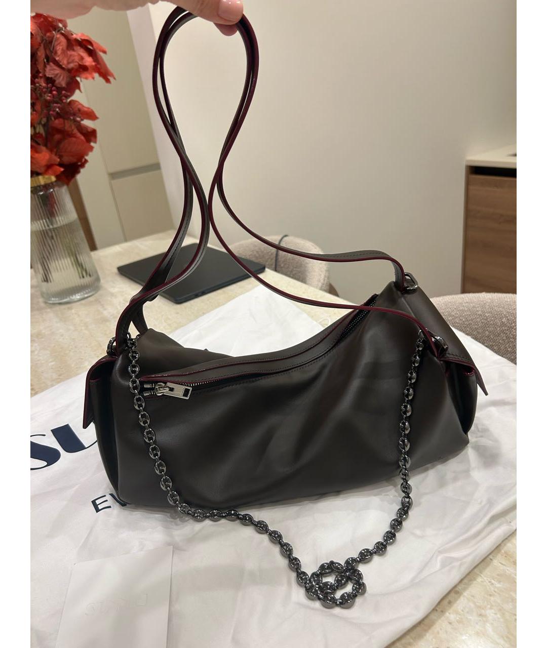 SUNNEI Коричневая кожаная сумка тоут, фото 8