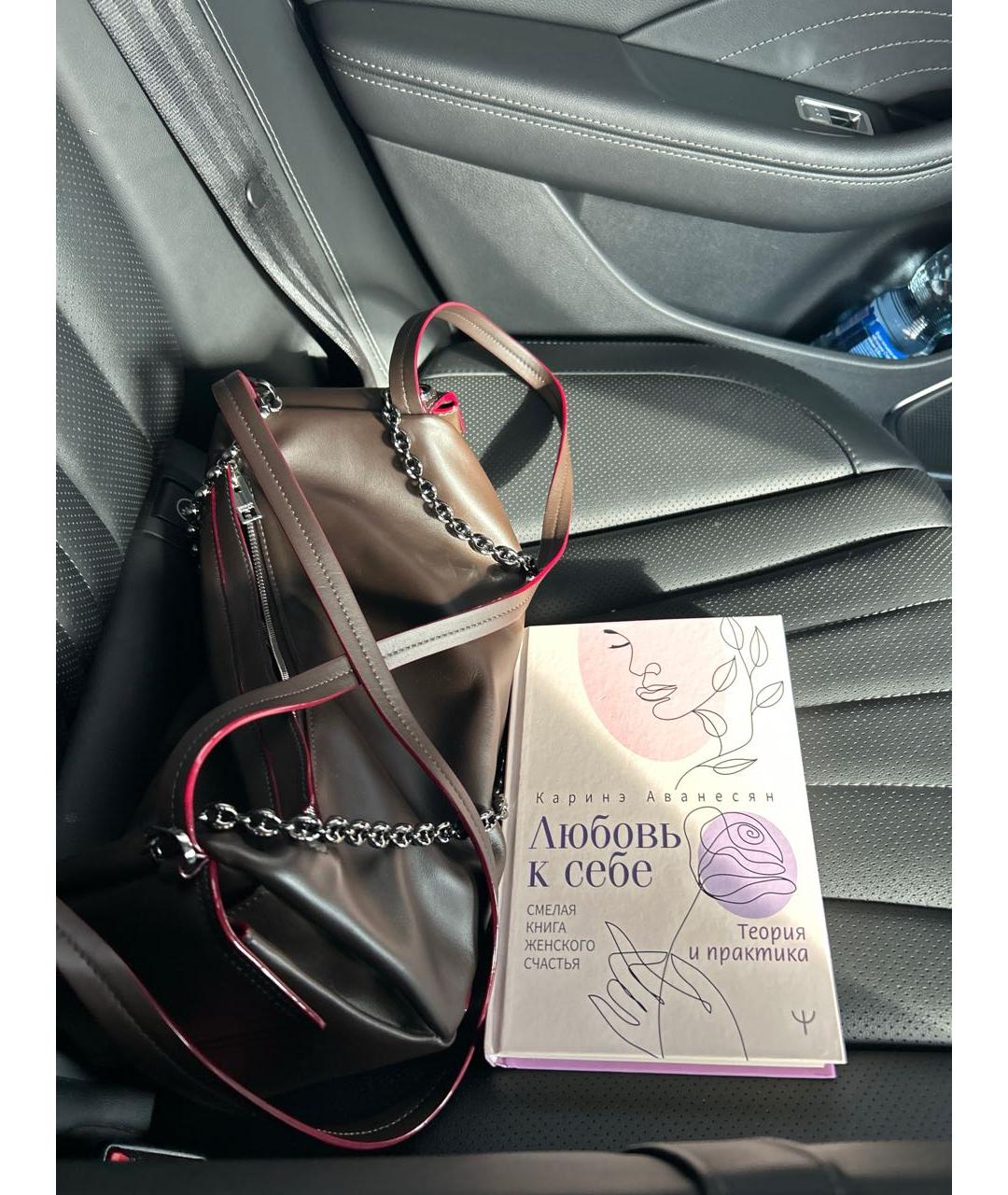 SUNNEI Коричневая кожаная сумка тоут, фото 7