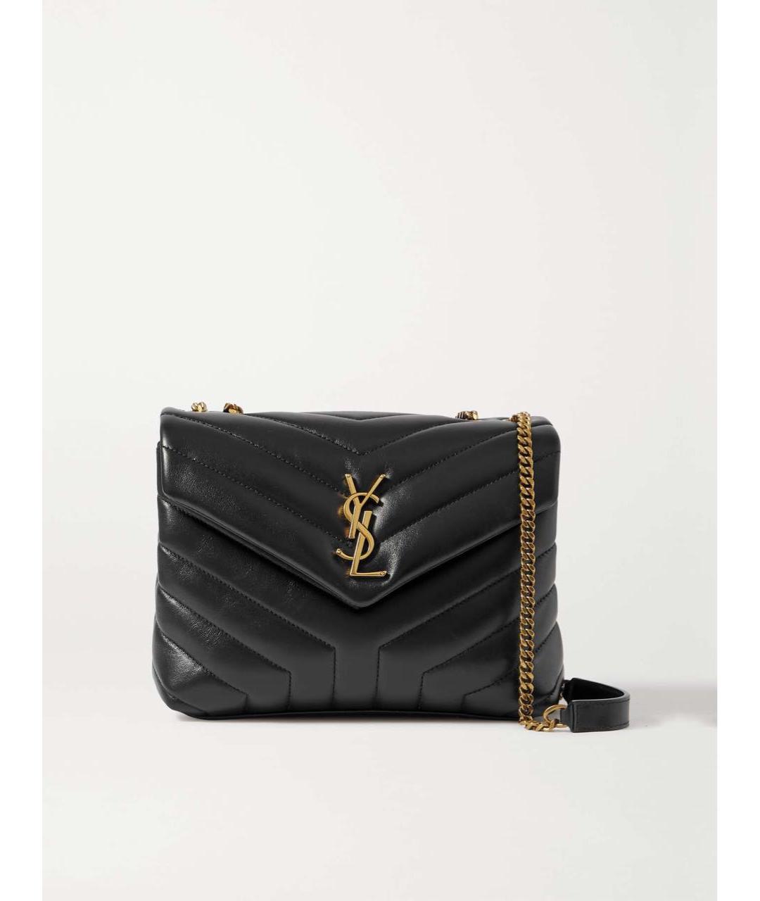 SAINT LAURENT Черная кожаная сумка через плечо, фото 6