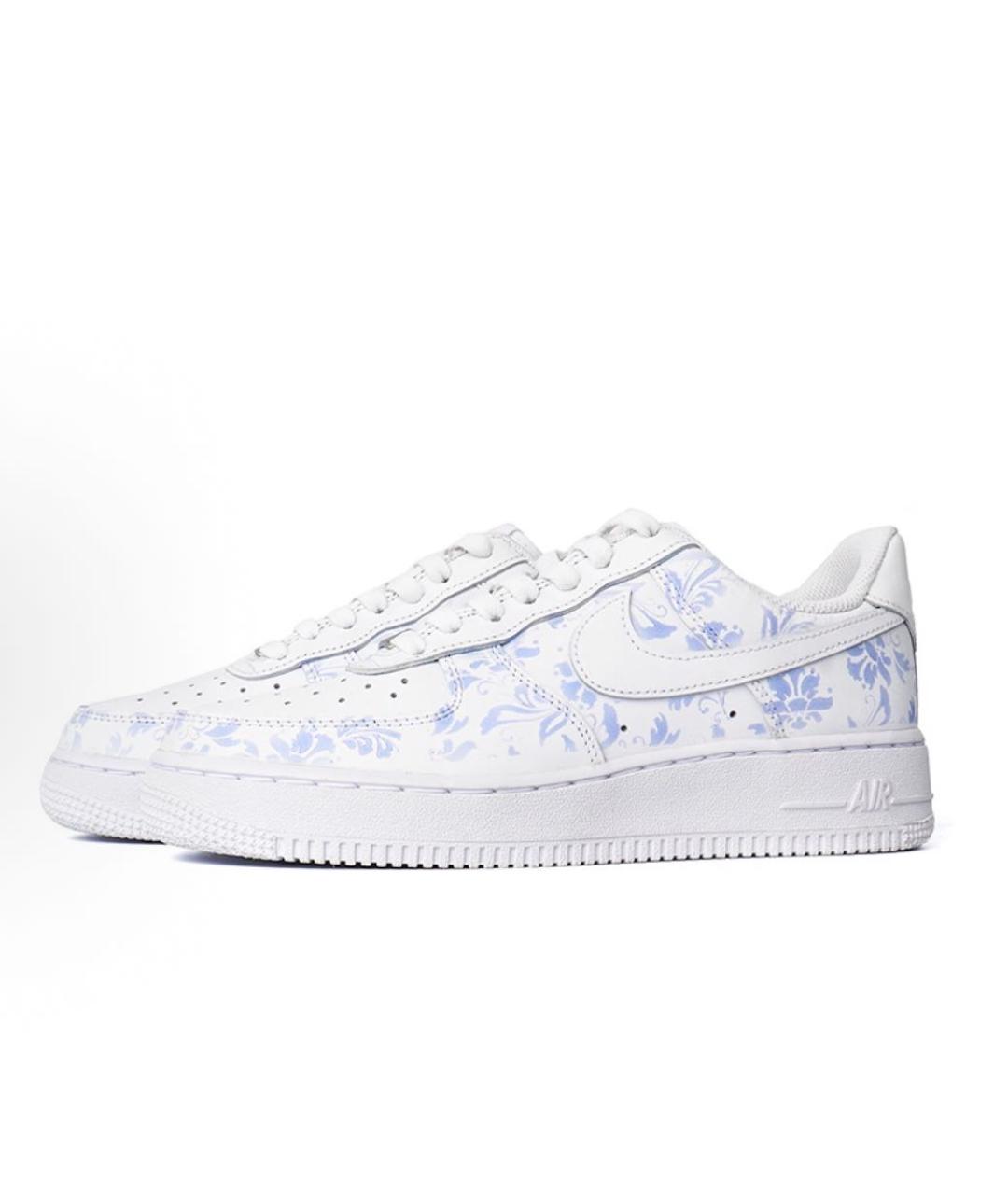 NIKE Белые кожаные низкие кроссовки / кеды, фото 4
