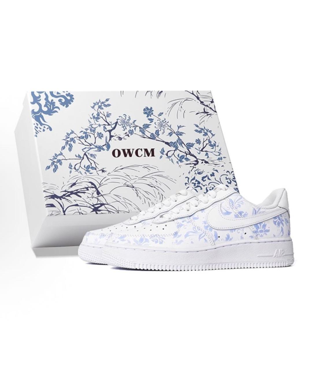 NIKE Белые кожаные низкие кроссовки / кеды, фото 2