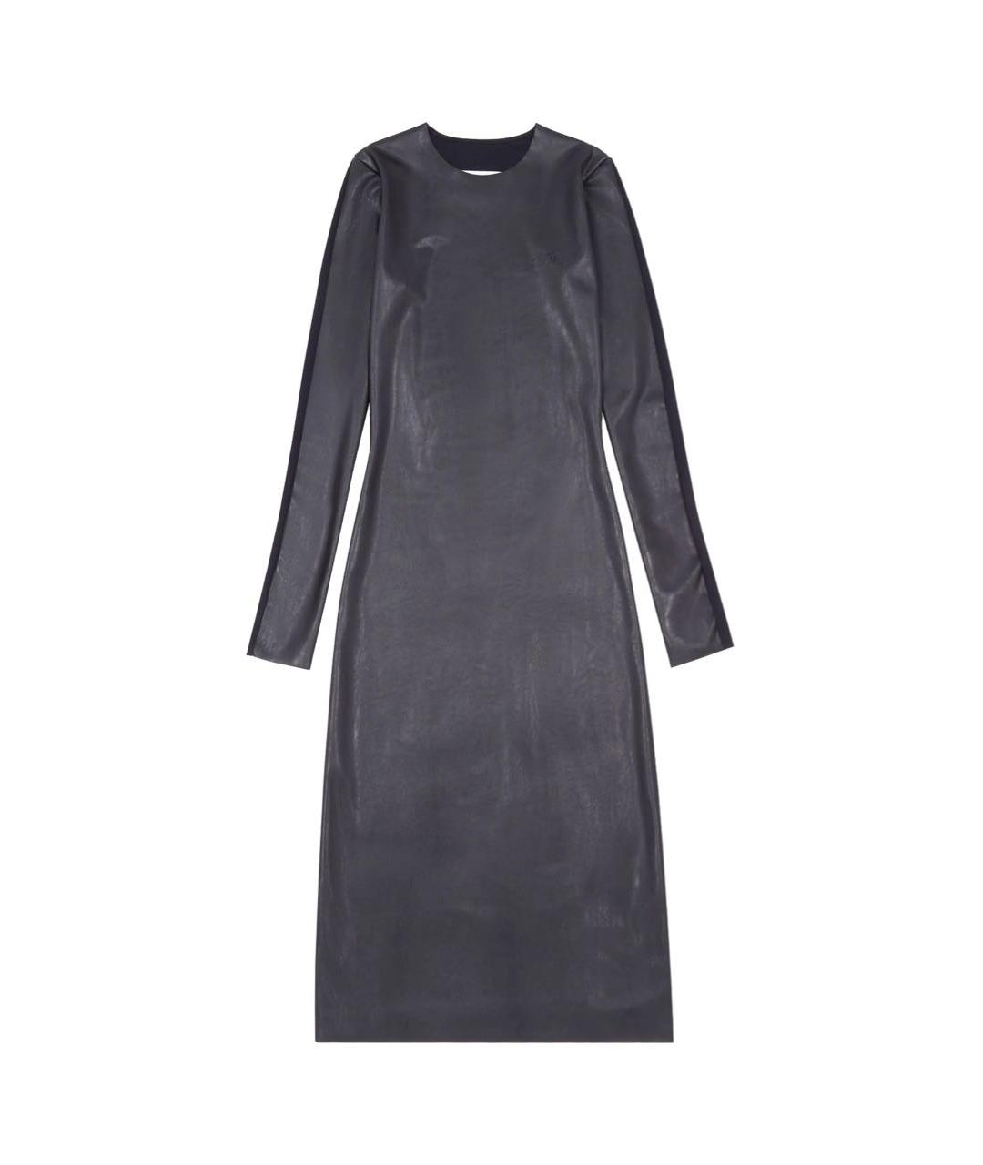 MM6 MAISON MARGIELA Черное полиамидовое повседневное платье, фото 1