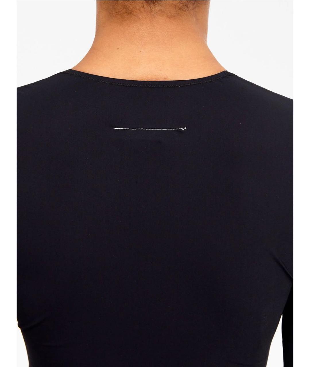 MM6 MAISON MARGIELA Черное полиамидовое повседневное платье, фото 6