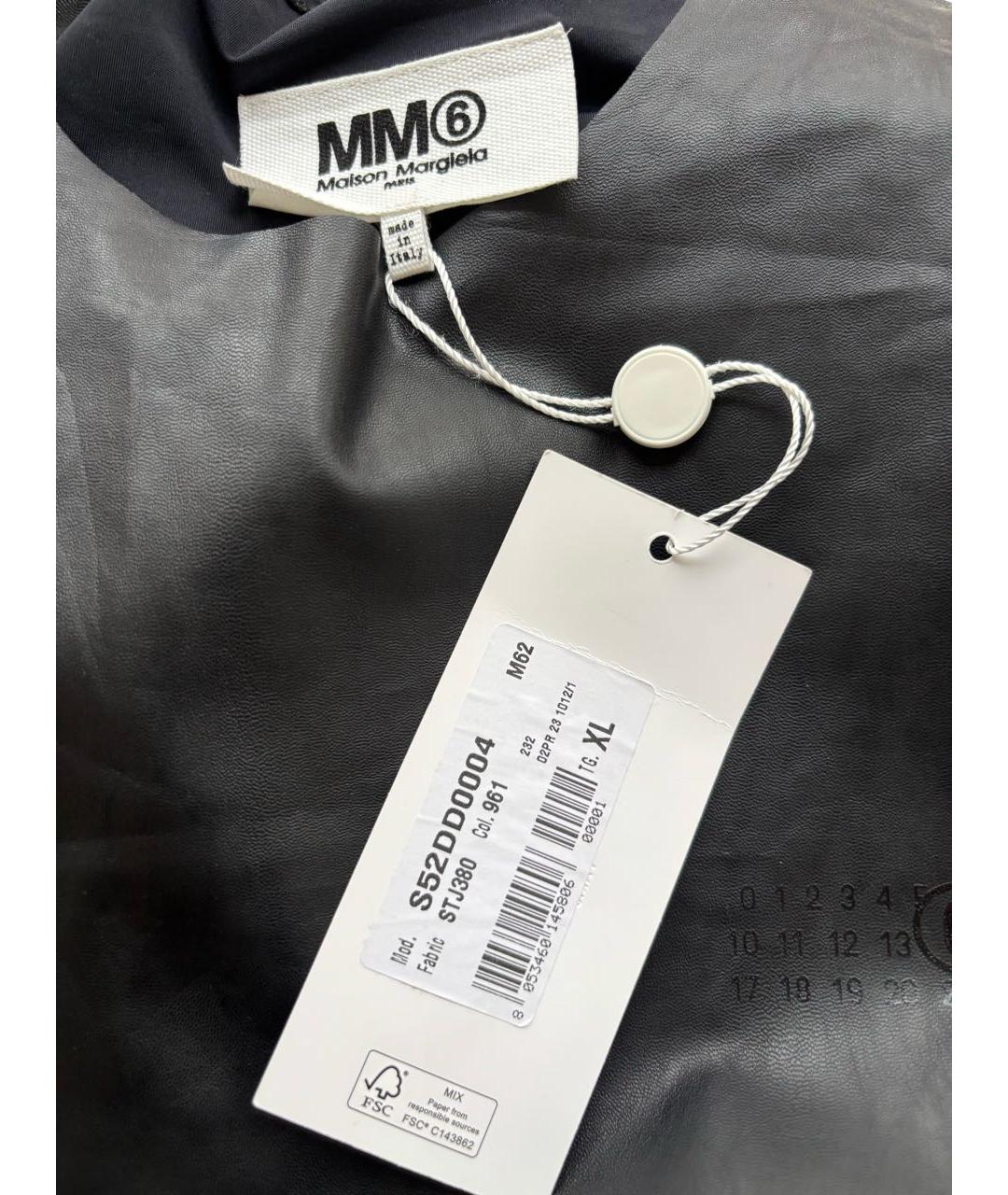 MM6 MAISON MARGIELA Черное полиамидовое повседневное платье, фото 3
